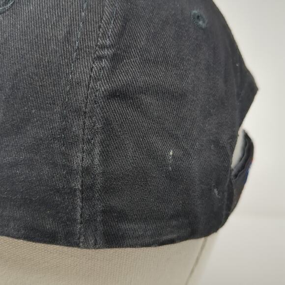 Support Our Troops U.S. Flag Strapback Baseball Cap Black OS Hi-Way Distributing - Picture 5 of 10